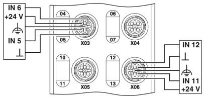 Децентрализ. устройство ввода-вывода-AXL E PB DI16 M12 6M