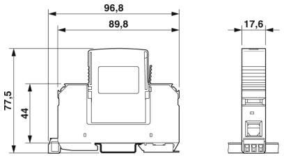 Молниеотвод / разрядник для защиты от импульсных перенапряжений типа 1/2-VAL-MS-T1/T2 48/12.5/1+0-FM