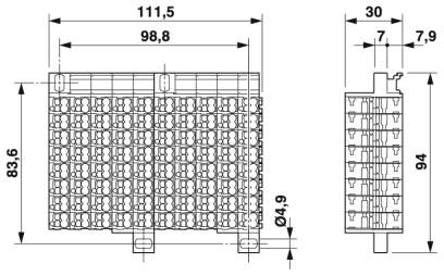 Сотовые клеммы-PTMC 1,5/80-2 /BU