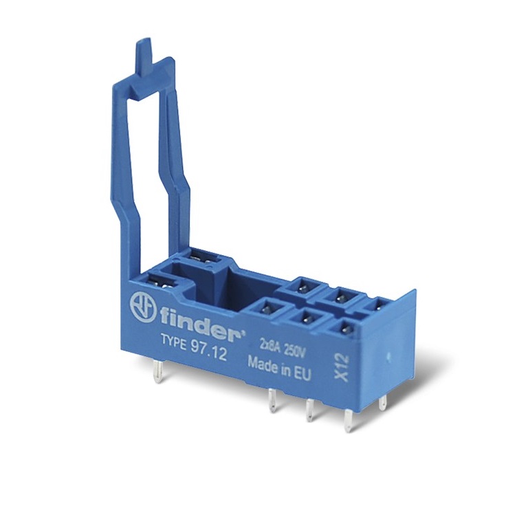 97.12.7 Розетка для монтажа на плате для реле 46.52; в комплекте пластиковая клипса