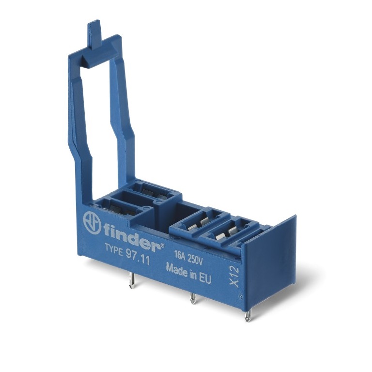 97.11.7 Розетка для монтажа на плате для реле 46.61; в комплекте пластиковая клипса