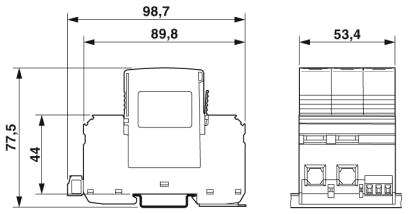 Молниеотвод / разрядник для защиты от импульсных перенапряжений типа 1/2-VAL-MS-T1/T2 335/12.5/3+0-FM