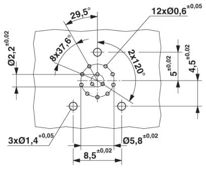 Flush-type connector-SACC-CI-M12FS-12CON-TOR 32