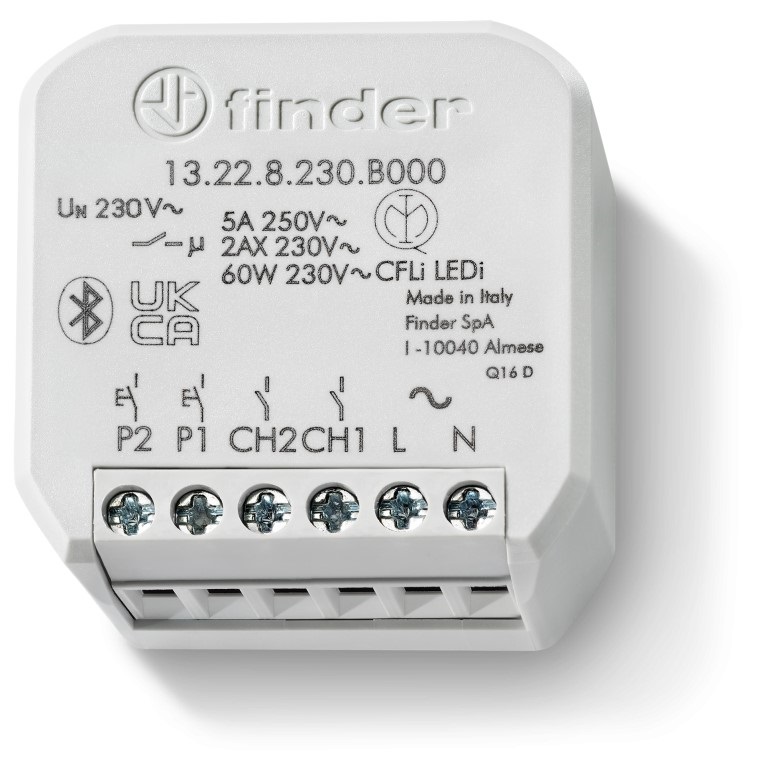 13.22.8.230.B000	Электронные многофункциональные реле, 2NO 6A; питание 230В АC; монтаж в коробке; BLE- Yesly