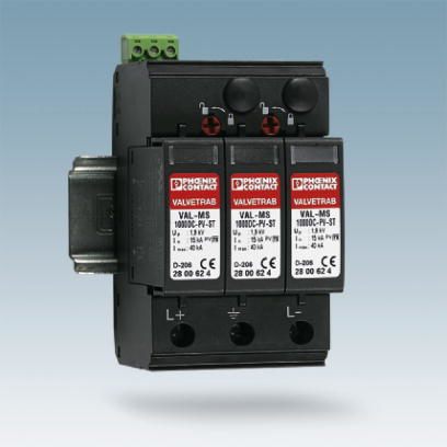 Молниеотвод / разрядник для защиты от импульсных перенапряжений типа 1/2-VAL-MS-T1/T2 1000DC-PV/2+V-FM