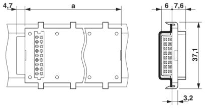 Шинные соединители на DIN-рейку-HBUS 161,6-16P-1S BK