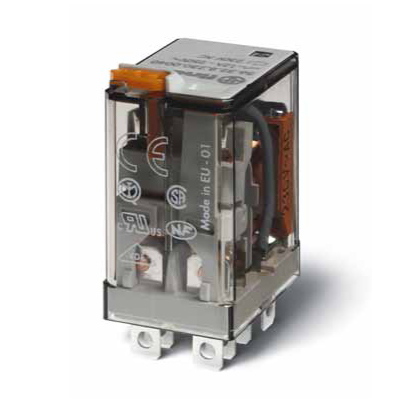 56.32.9.024.2060	Миниатюрное силовое электромеханическое реле; монтаж в розетку или наконечники Faston (4.8х0.5мм); 2CO 12A; контакты AgCdO; катушка 24В DC; степень защиты RTI; опции: диод + LED