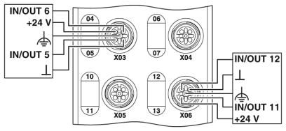 Децентрализ. устройство ввода-вывода-AXL E EC DIO16 M12 6M