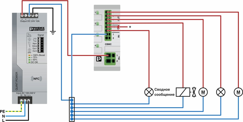 Электронный защитный выключатель-CBMC E4 24DC/1-4A+ NO-C