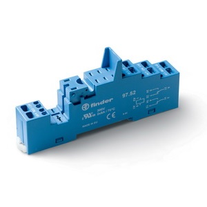 97.52.7SMA Розетка с безвинтовыми клеммами (пружинный зажим) для реле 46.52; применяются модули 86.30, 99.02; в комплекте пластиковая клипса 097.01; версия: серый цвет; для ЖД-приложений