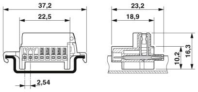 Шинные соединители на DIN-рейку-TBUS8-18,8-PPPPPPSS-7035