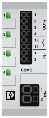 Электронный защитный выключатель-CBMC E4 24DC/1-4A+ NO-C