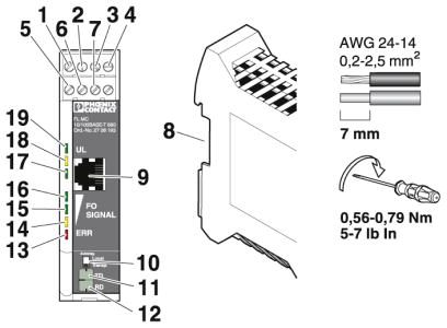 Преобразователь оптоволоконного интерфейса-FL MC 10/100BASE-T/FO-660