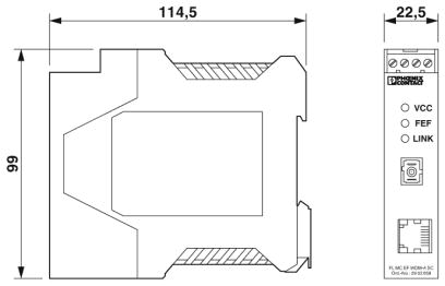 Преобразователь оптоволоконного интерфейса-FL MC EF WDM-SET SC