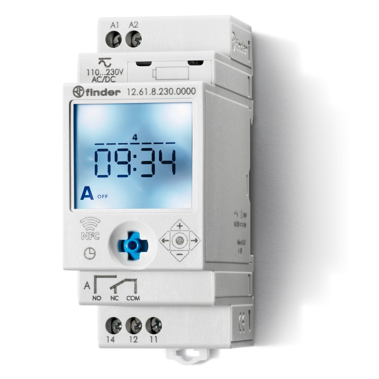 12.61.0.024.0000	Реле времени цифровое недельное; монтаж на рейку 35мм; 1СO 16A; питание 24B AC/DC; NFC; ширина 35мм; степень защиты IP20