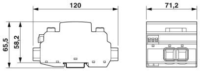 Молниеотвод / разрядник для защиты от импульсных перенапряжений типа 1/2-VAL-MB-T1/T2 1000DC-PV/2+V-FM