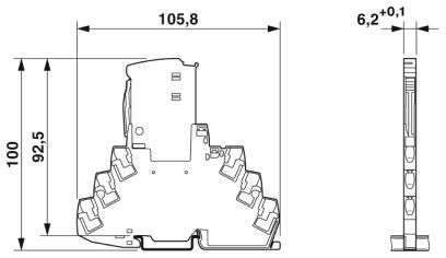 Устройство защиты от перенапряжений-TTC-6P-3-HF-F-M-12DC-PT-I