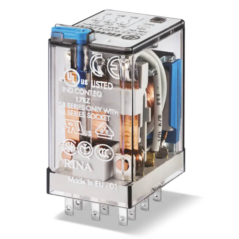 55.33.9.012.0080PAS	Миниатюрное универсальное электромеханическое реле; монтаж в розетку; 3CO 10A; контакты AgNi; катушка 12В DC; степень защиты RTI; опции: LED + диод; упаковка 1шт.