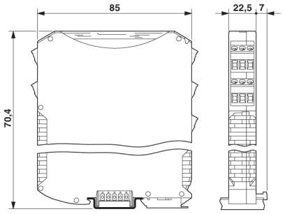 Корпус для электроники-ME MAX 22,5 SF G 2-2 BU