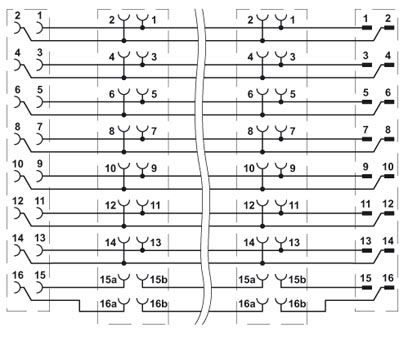 Шинные соединители на DIN-рейку-HBUS 71,6-16P-1S BK