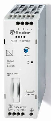 78.1B.1.230.2403 Импульсный источник питания; вход 120...240В AC/220В DC; выход 24В DC, 120Вт; компактный; степень защиты IP20