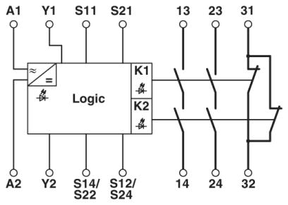 Реле безопасности-PSR-SCP-24UC/THC4/2X1/1X2
