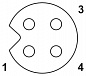 Коробка датчика и исполнительного элемента-SACB-4/ 3-L-10,0PUR M5