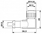 Кабель для датчика / исполнительного элемента-SAC-4P-M12MS/ 0,6-PUR/M12FR SH