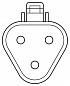 Кабель для датчика / исполнительного элемента-SAC-3P-3,0-PUR/DTFS