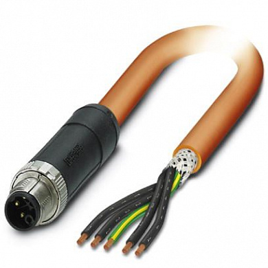 Силовой кабель-SAC-5P-M12MSK/10,0-PVC PE SH