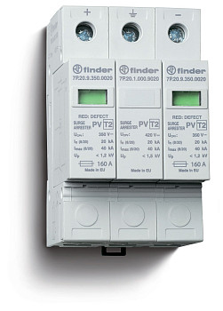 7P.26.9.420.1020 Устройство защиты от импульсных перенапряжений УЗИП тип 2 (2 варистора + 1 искровый разрядник) для фотогальванических систем 420В DC