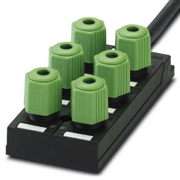 Коробка датчика и исполнительного элемента-SACB-6Q/4P L PUR/