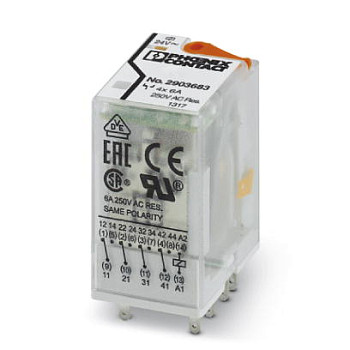 Одиночное реле-REL-IR4/L-24AC/4X21AU