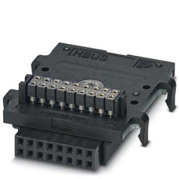 Шинные соединители на DIN-рейку-HBUS 35,6-16P-1S BK