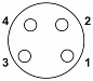 Коробка датчика и исполнительного элемента-SACB-8/4-L-5,0PUR-M8