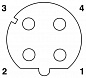 Встраиваемый соединитель для шинной системы-SACCEC-M12FSD-4CON-M16/2,0-931
