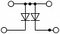 Клеммный блок-PTTB 2,5-2DIO/O-UL/O-UR BK