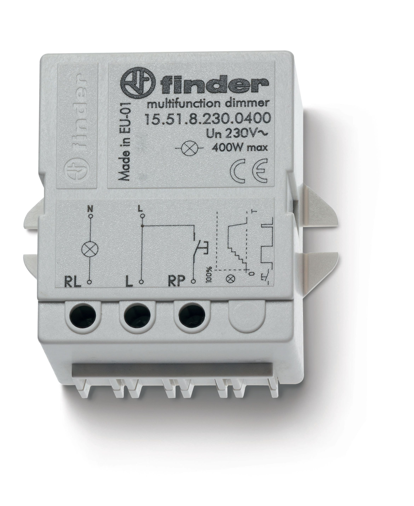 15.51.8.230.0404 Электронный диммер; 400Вт; плавное диммирование; питание 230В АC; монтаж в коробке; степень защиты IP20