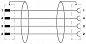 Кабель для датчика / исполнительного элемента-SAC-HZ-4P-MS/0,5-542/FRSHSCOBK