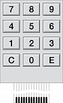 Пленочная клавиатура для Elegant-Pult 1545 PD, с 12 клавишами