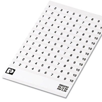 Маркировочный лист-SK 3,8 REEL P5,08 WH CUS