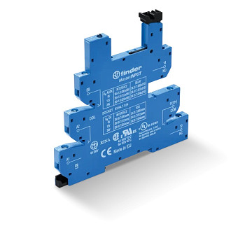 93648230 Розетка MasterINPUT с винтовыми клеммами (с зажимной клетью) для реле 34 серии; питание 230В АC