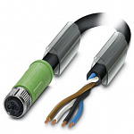 Силовой кабель-SAC-4P-5,0-PUR/M12FST