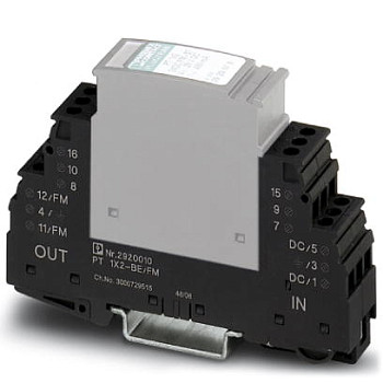 Базовый элемент для защиты от перенапряжений, тип 2-PT 1X2-BE/FM