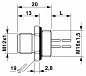 Встраиваемый соединитель для шинной системы-SACC-E-M12MSD-4P-M16XL/0,5