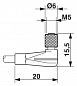 Кабель для датчика / исполнительного элемента-SAC-4P-3,0-PUR/M5FR