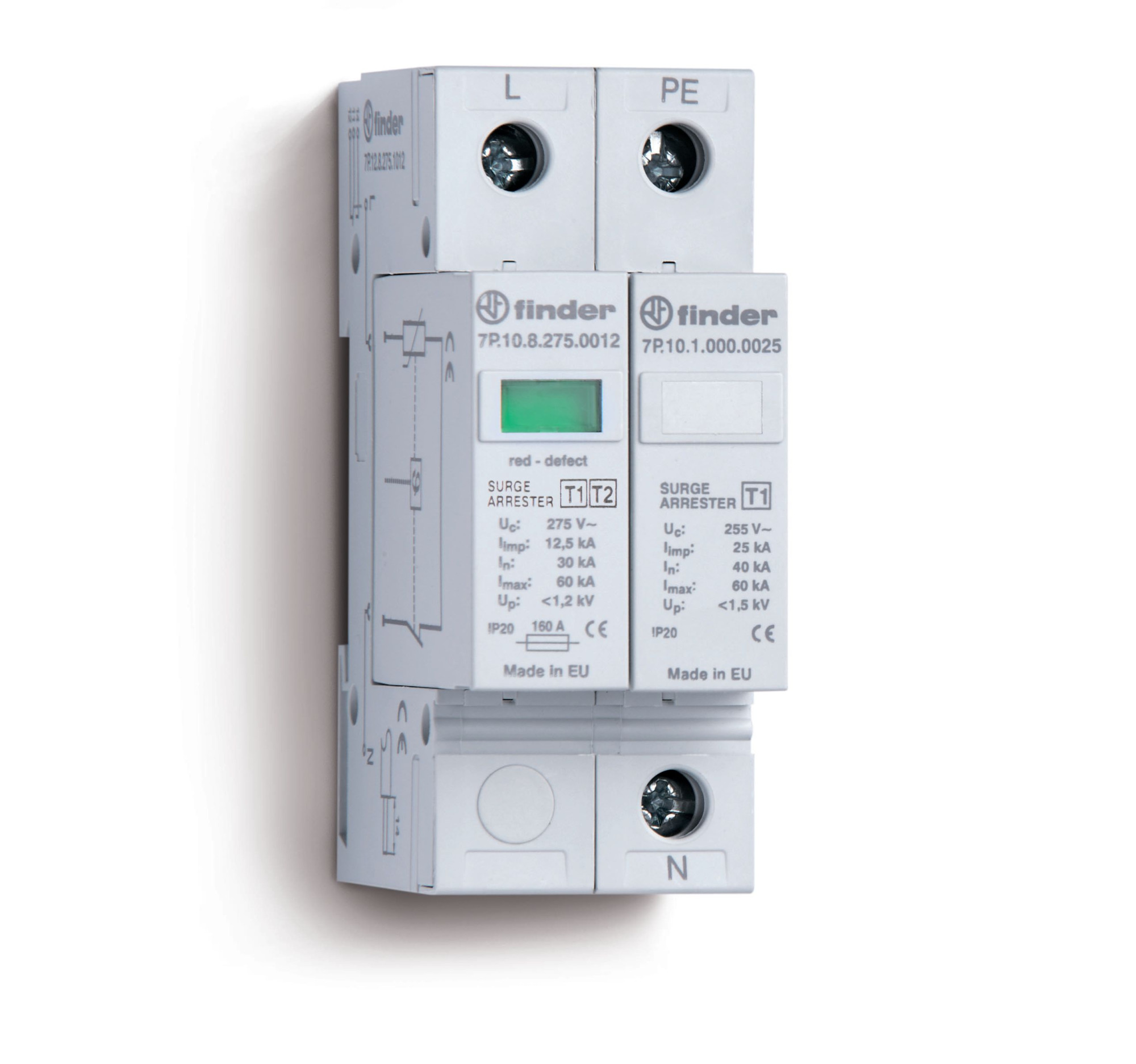 7P.12.8.275.1012 Устройство защиты от импульсных перенапряжений УЗИП тип 1 (1 варистор + 1 искровый разрядник)