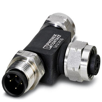 Т-распределитель-SAC-4P-M12T/2XM12 FF VA