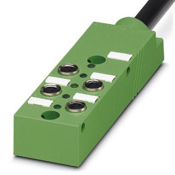 Коробка датчика и исполнительного элемента-SACB 4-3 L M8 PUR/