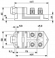 Коробка датчика и исполнительного элемента-SACB-4/4-L-C QO-0,34